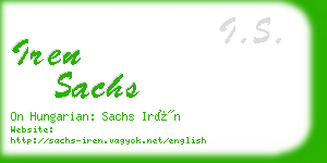iren sachs business card